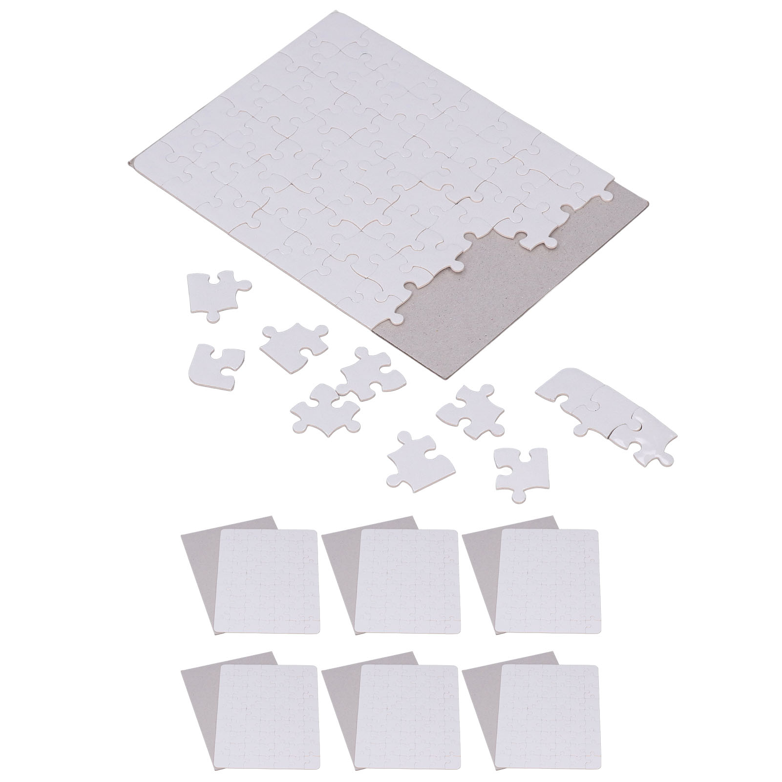Puzzle Blank White - 6 Set Lege Puzzels 13x18 cm